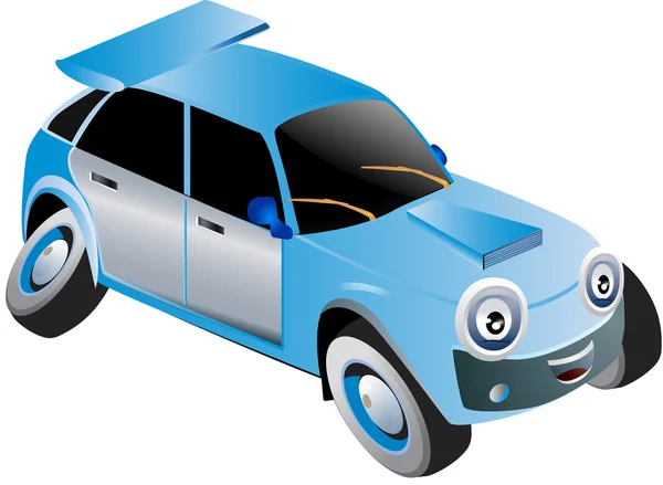 Kreskówka niebieski samochód — Wektor stockowy