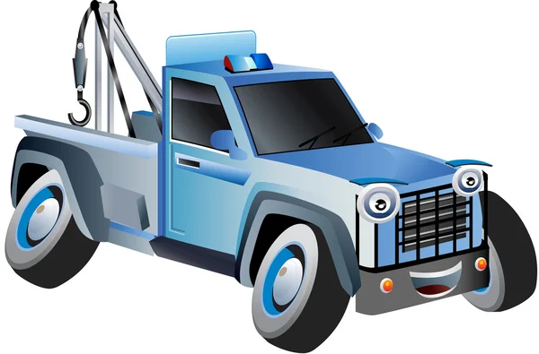 Vecteur bleu pick-up camion — Image vectorielle