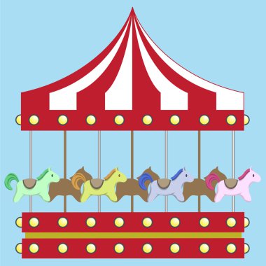 atlıkarınca vektörel clipart illüstrasyon