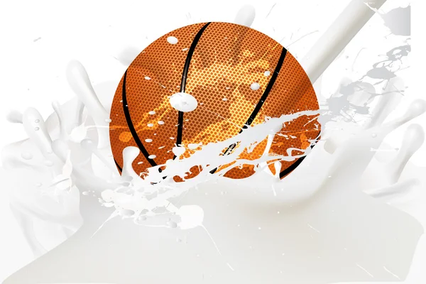 Fondo abstracto con vector de baloncesto — Vector de stock