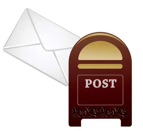 Postbox vector clipart illustratie — Stockvector