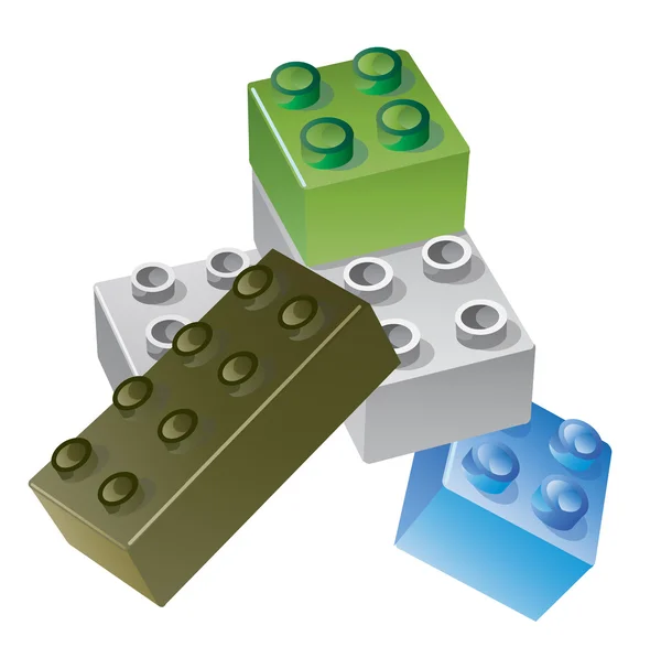 Vector lego pieces — Stock Vector
