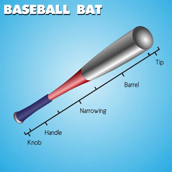 Baseball bat vektor — Stock vektor