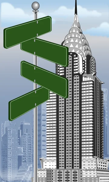 Rozcestník v new Yorku vektoru — Stockový vektor