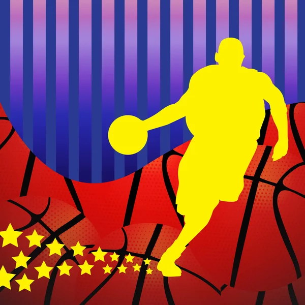 バスケット ボールのベクトルの背景 — ストックベクタ