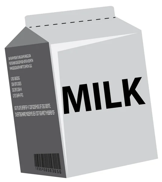 Vektorové mléko na kartonu — Stockový vektor
