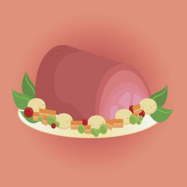 Gıda ve restoran sanayi simge vektörel çizimler 