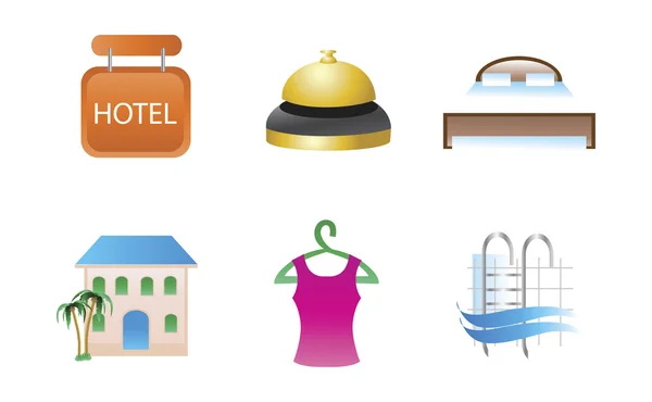 Vacation icons vector — Stock Vector
