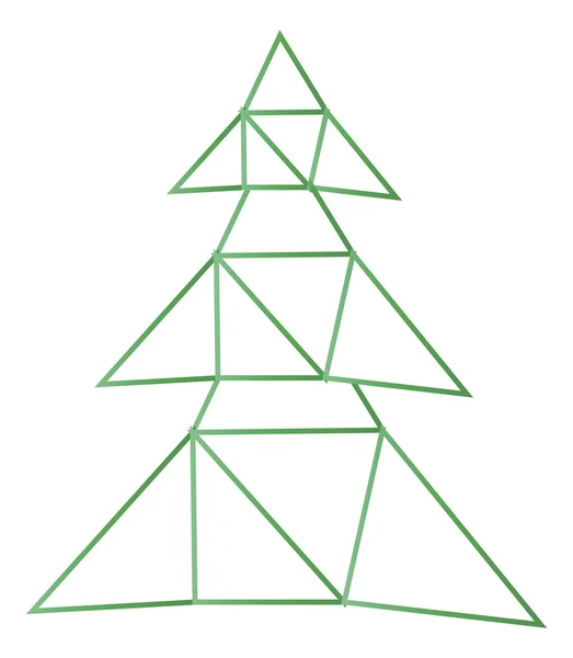 Biglietti di auguri dell'albero di Natale — Vettoriale Stock
