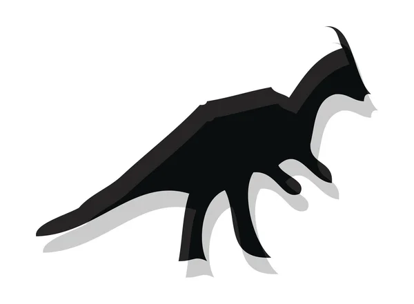 Векторы силуэтов динозавров с уткоклювыми клювами — стоковый вектор