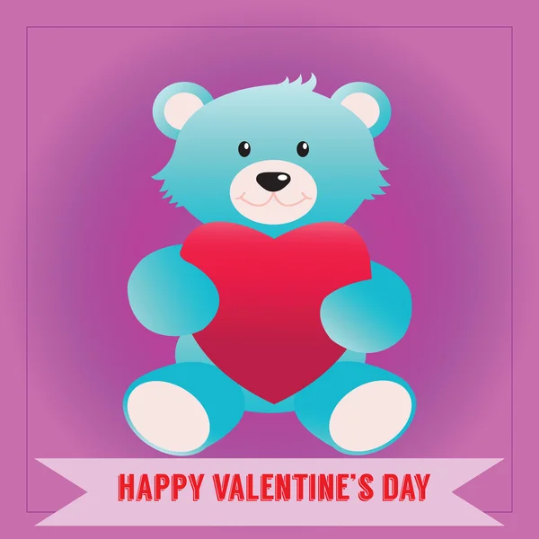 Valentine's day groeten illustratie — Stockvector