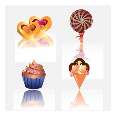 dondurma ürünleri vektör