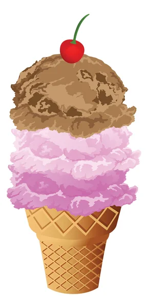 Dessert ice-cream illustrations — Stock Vector