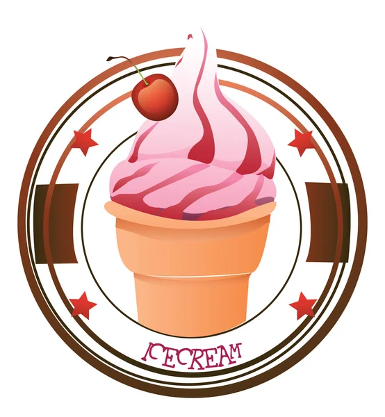 Dessert ijs illustraties — Stockvector