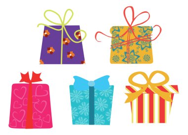 renkli doğum günü illüstrasyon sunar