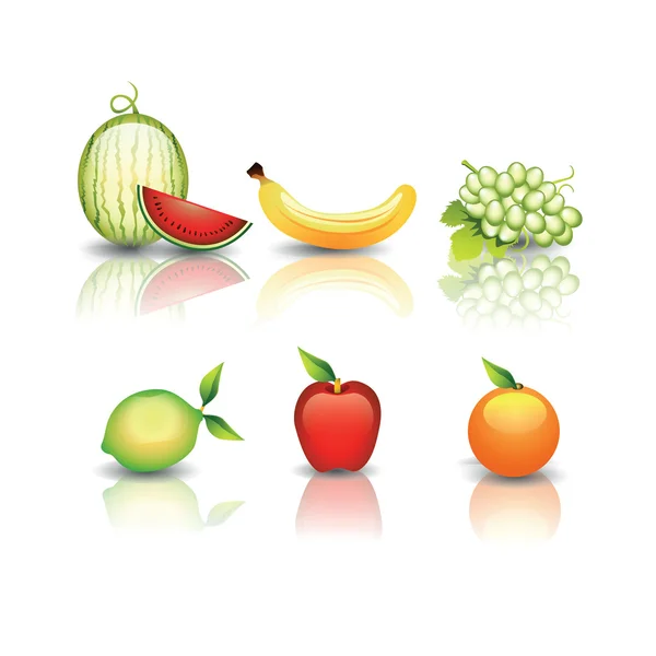 Iconos de alimentos ilustración clipart — Vector de stock