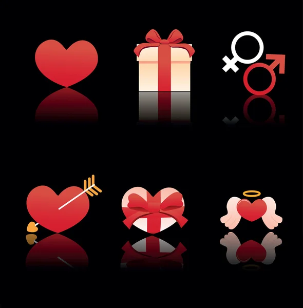 Happy valentines day illustrations — Stock Vector