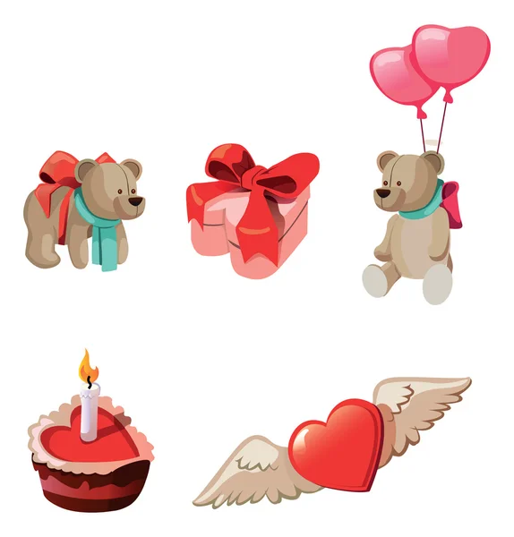 Happy valentines day illustrations — Stock Vector