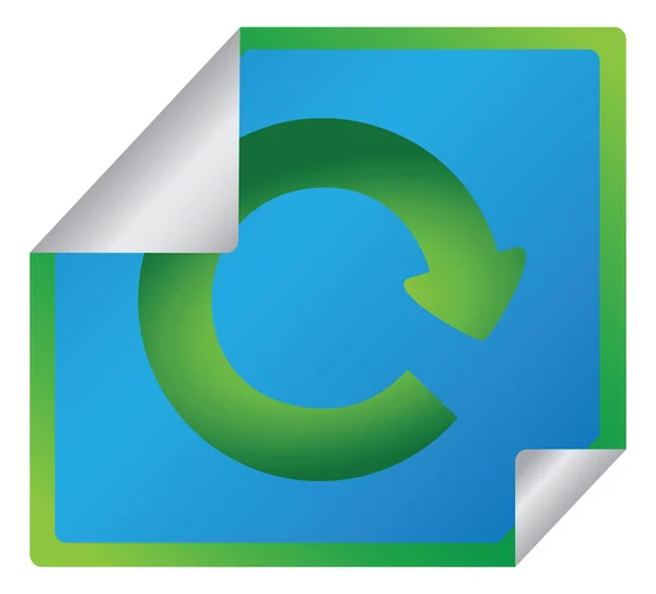 Eco przyjazny recykling zielony symbol - ilustracja — Wektor stockowy