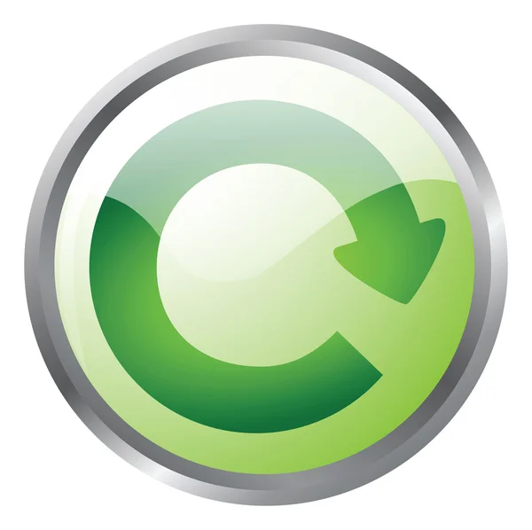 Umweltfreundliches grünes Recycling-Symbol - Illustration — Stockvektor