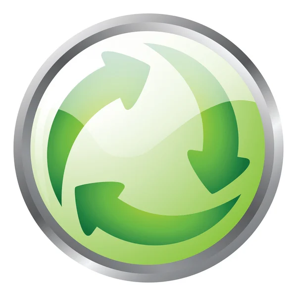 Umweltfreundliches grünes Recycling-Symbol - Illustration — Stockvektor