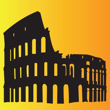 Roma Colosseum vektör siluet 