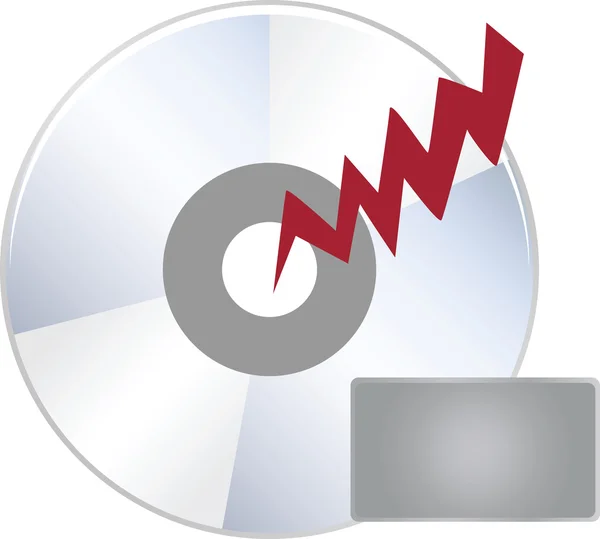 Вектор процента записи диска — стоковый вектор