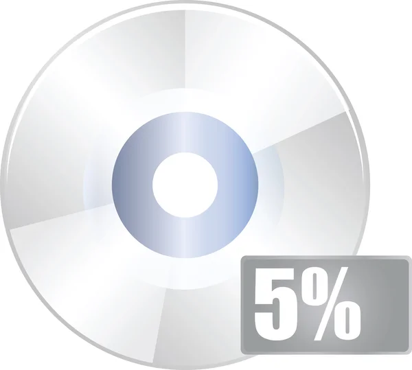 Вектор процента записи диска — стоковый вектор