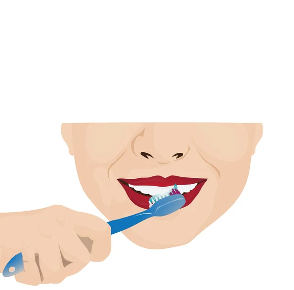 Stomatologii higienicznemu ustne opieki wektor — Wektor stockowy