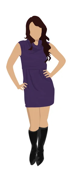 Gente mujer estilo de vida vector iconos — Vector de stock