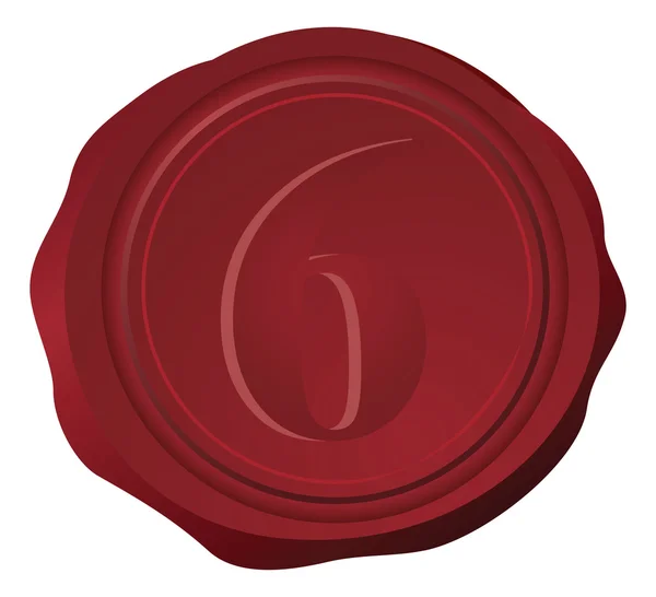 Красный воск, изолированный на белом — стоковый вектор