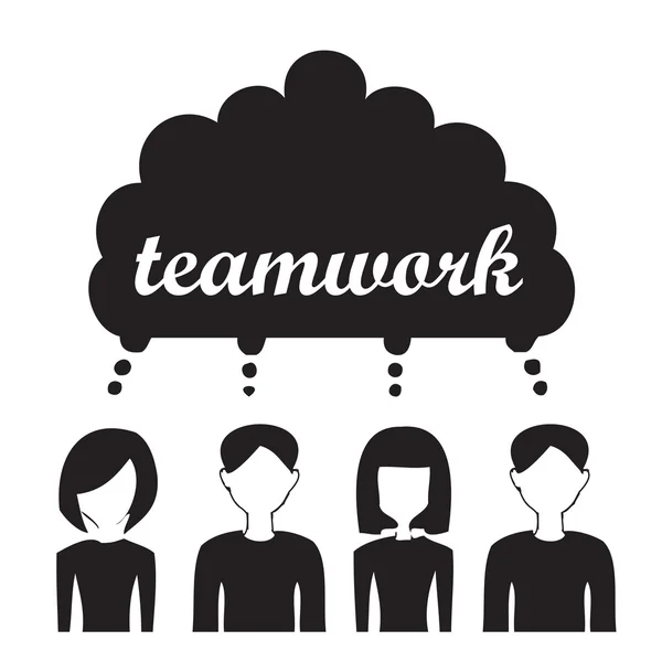 Teamwork design över vita — Stock vektor