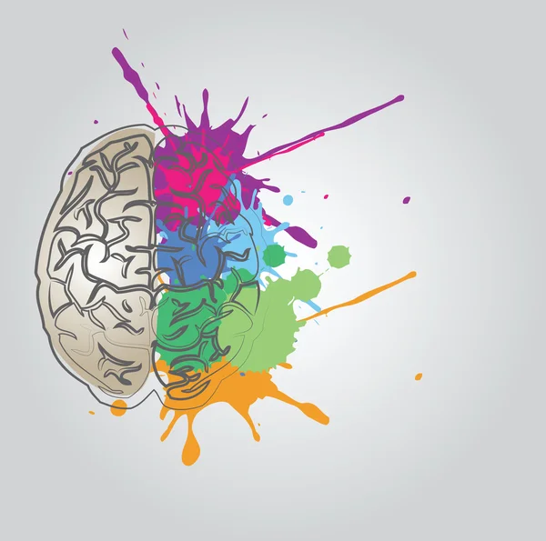 Creatività cervello clipart illustrazione — Vettoriale Stock