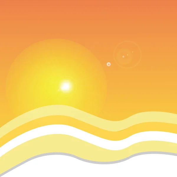 Background with hot summer sun — Stock Vector