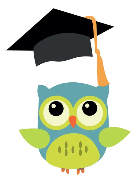 Illustration d'un hibou sage — Image vectorielle