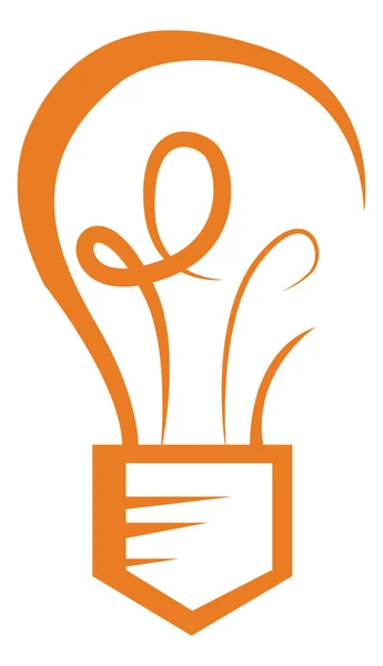 Light bulb ikonen orange — Stock vektor