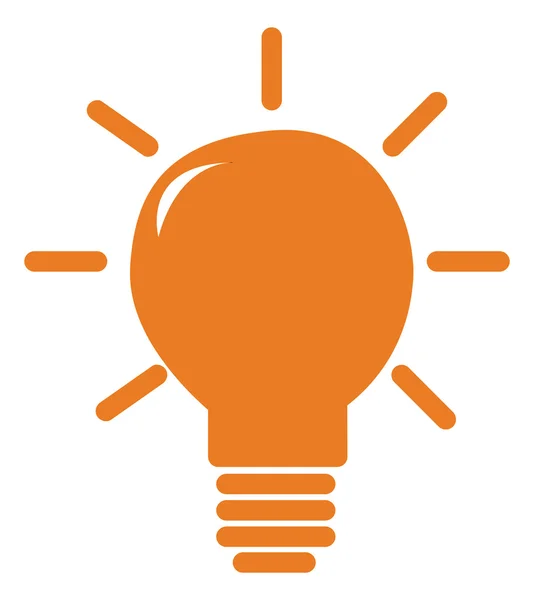 Light bulb ikonen orange — Stock vektor