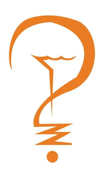 Żarówka pomarańczowa ikona — Wektor stockowy