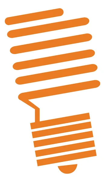 Oranžová ikona žárovky — Stockový vektor