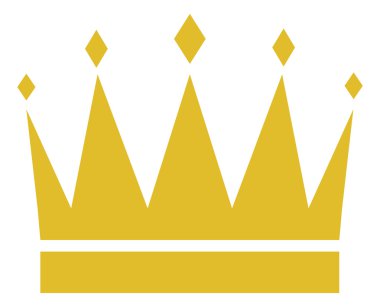 Taç illüstrasyon altın