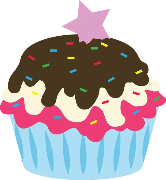 Cupcake κλιπ εικονογράφηση — Διανυσματικό Αρχείο