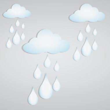 Bulut ve yağmur siluet