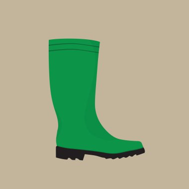Safety rubber boots vector illustration clipart
