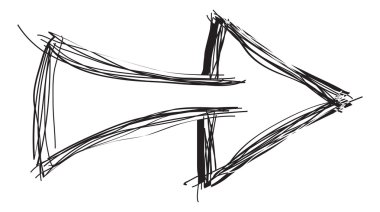 oklar gibi tasarım öğeleri doodle