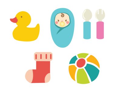 Bebek oyuncak clipart illüstrasyon