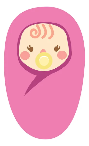 赤ちゃんの女の子のベクトル図 — ストックベクタ