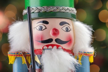 beautiful and colorful holiday nutcracker ornament decoration clipart
