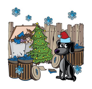 hurdalık köpek Noel çizimler 