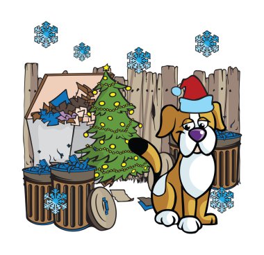 hurdalık köpek Noel çizimler 