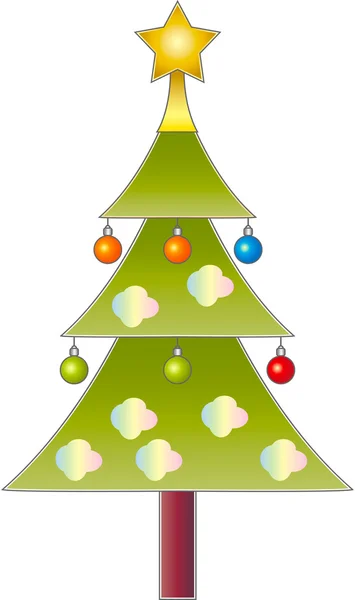 Ilustración del árbol de Navidad . — Archivo Imágenes Vectoriales